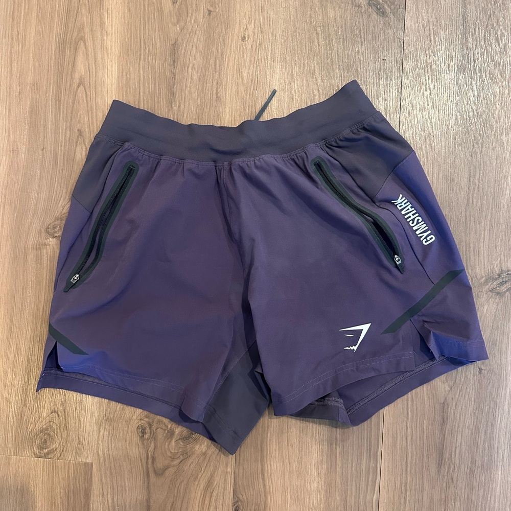 Gymshark Men's Dark Purple Athletic Shorts